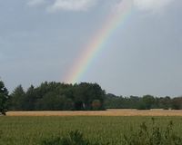 Regenbogen vom Fenster aus